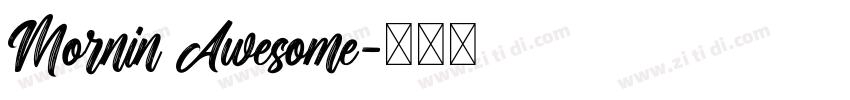 Mornin Awesome字体转换